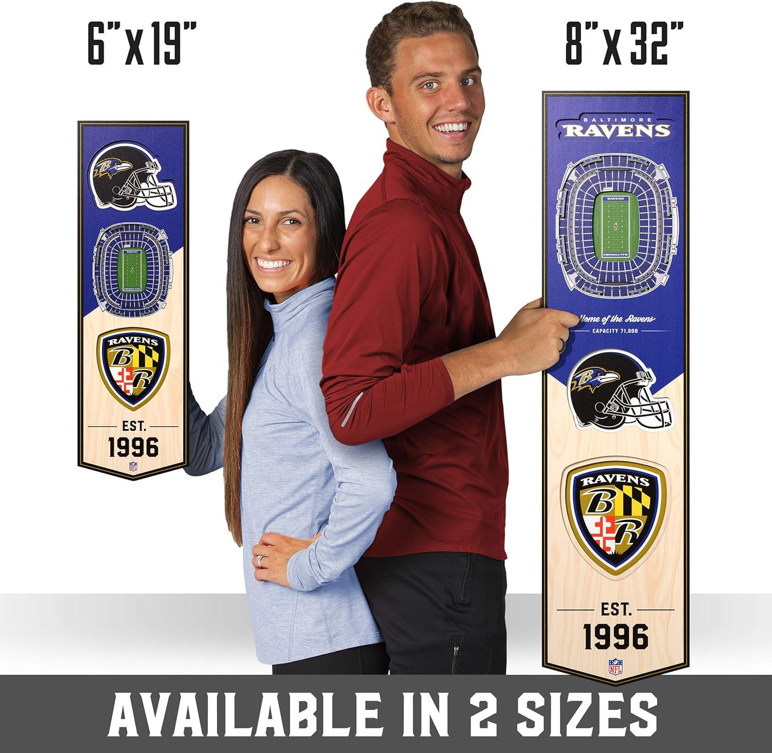 image:imageYouTheFan NFL 3D Stadium Banner 8 x 32 InchesBaltimore Ravens