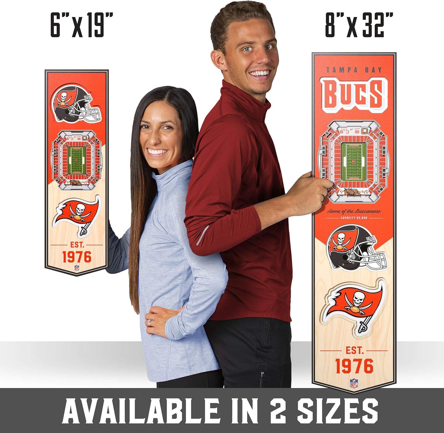 image:imageYouTheFan NFL 3D Stadium Banner 8 x 32 InchesTampa Bay Buccaneers