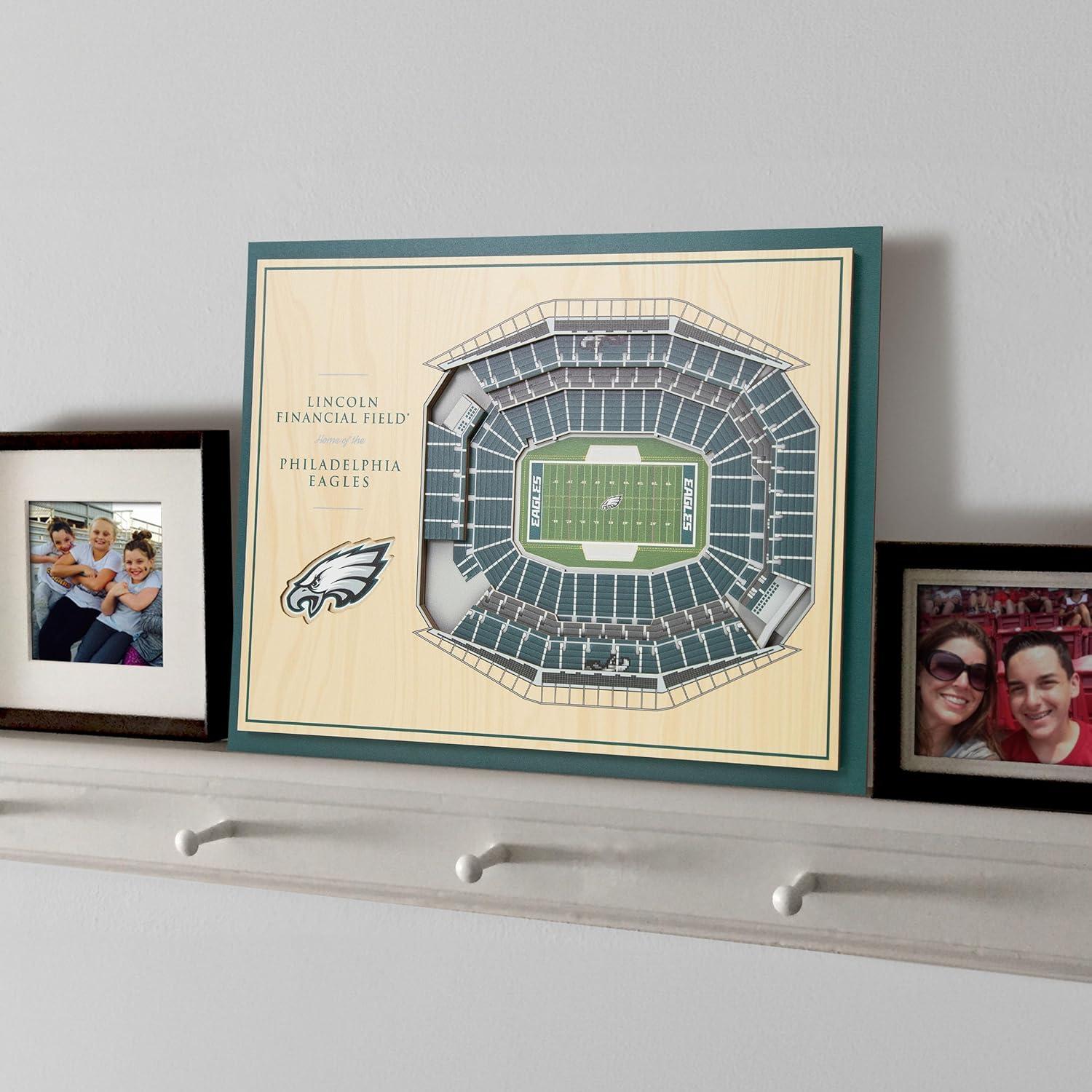 image:imageYouTheFan NFL 5Layer StadiumView Wall ArtPhiladelphia Eagles
