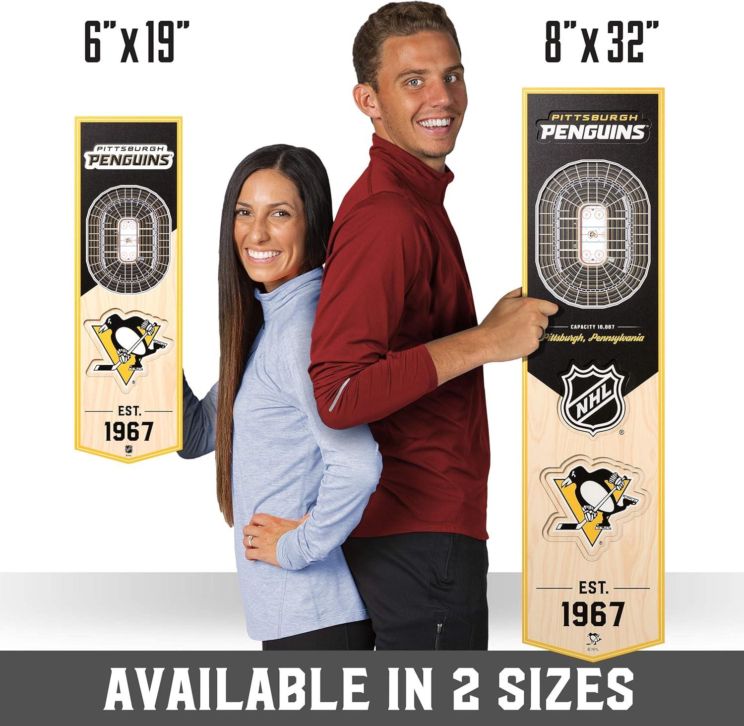 image:imageYouTheFan NHL 3D Stadium 6x19 BannerPittsburgh Penguins
