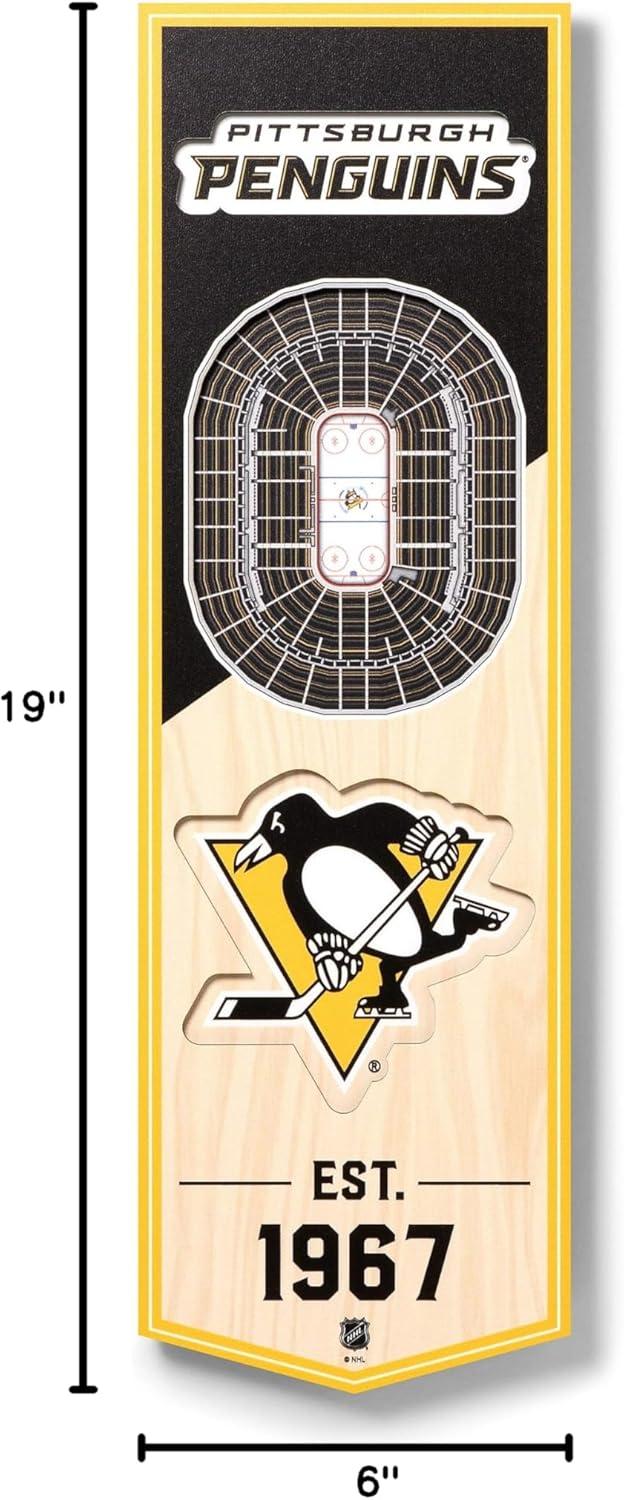 image:imageYouTheFan NHL 3D Stadium 6x19 BannerPittsburgh Penguins
