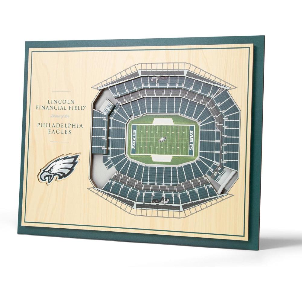 image:imageYouTheFan NFL 5Layer StadiumView Wall ArtPhiladelphia Eagles