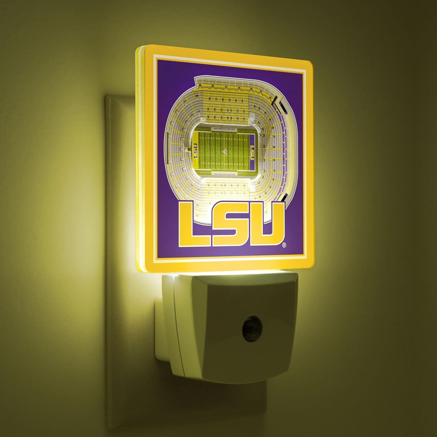 image:imageYouTheFan NCAA Florida State Seminoles StadiumView Nite LightLSU Tigers