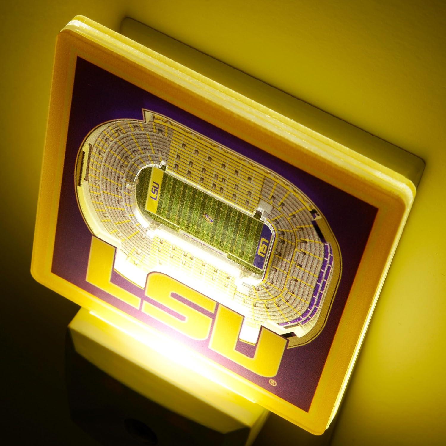 image:imageYouTheFan NCAA Florida State Seminoles StadiumView Nite LightLSU Tigers