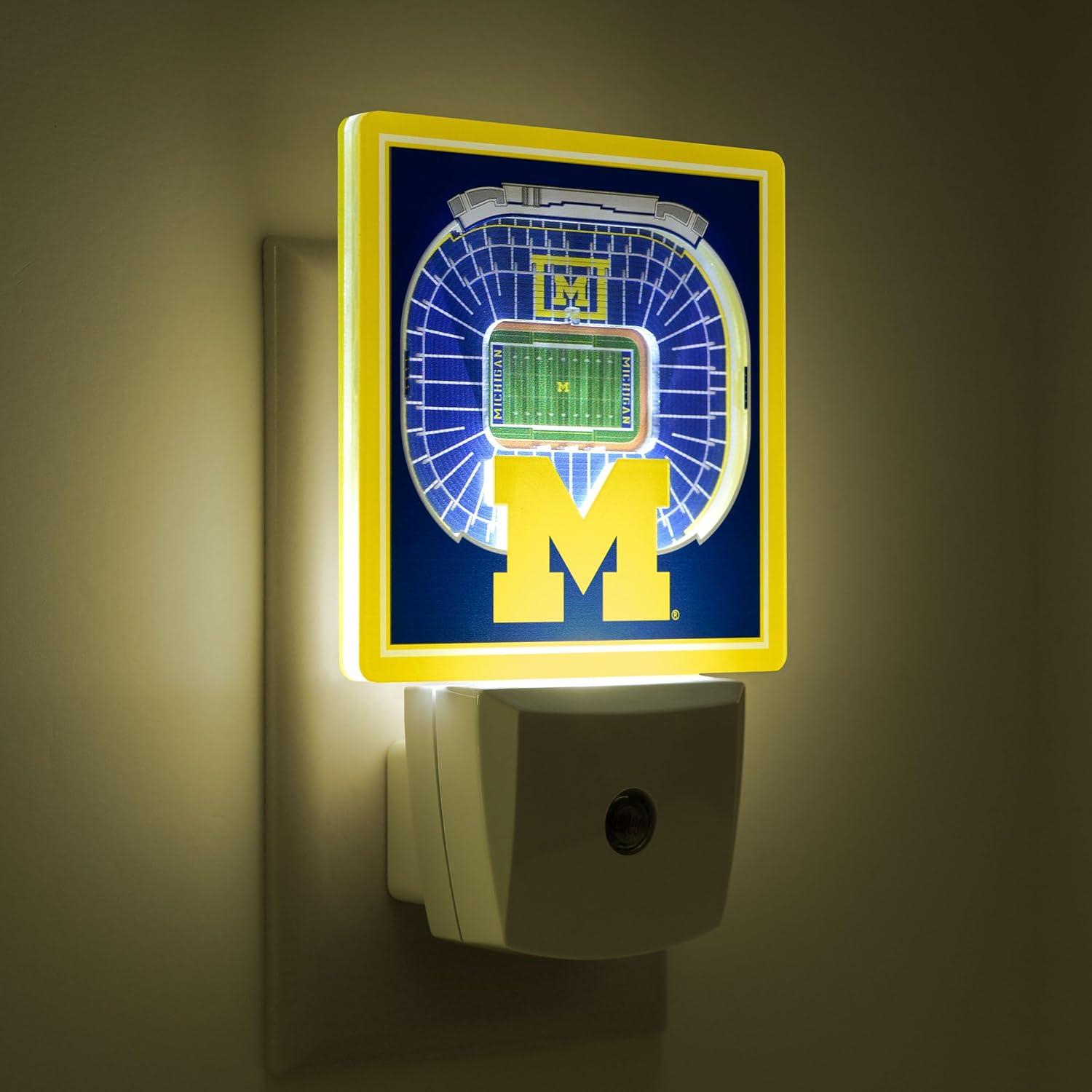 image:imageYouTheFan NCAA Florida State Seminoles StadiumView Nite LightMichigan Wolverines