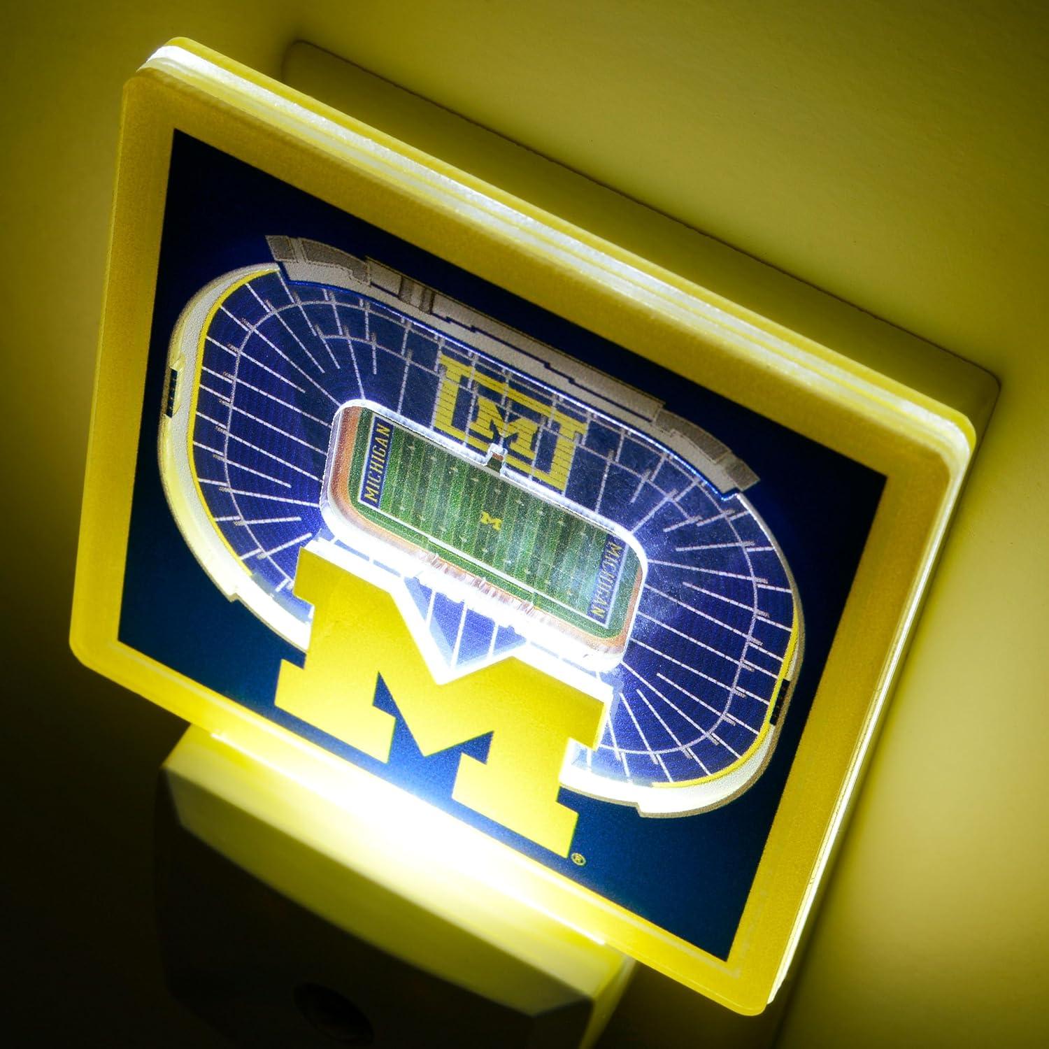 image:imageYouTheFan NCAA Florida State Seminoles StadiumView Nite LightMichigan Wolverines