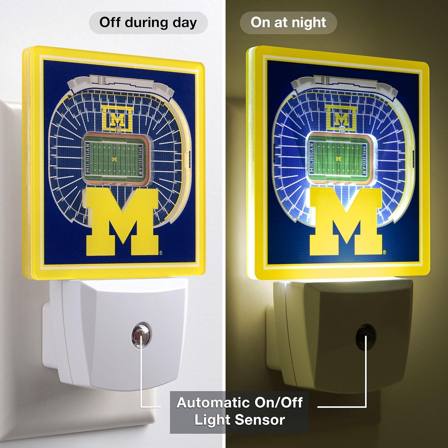 image:imageYouTheFan NCAA Florida State Seminoles StadiumView Nite LightMichigan Wolverines