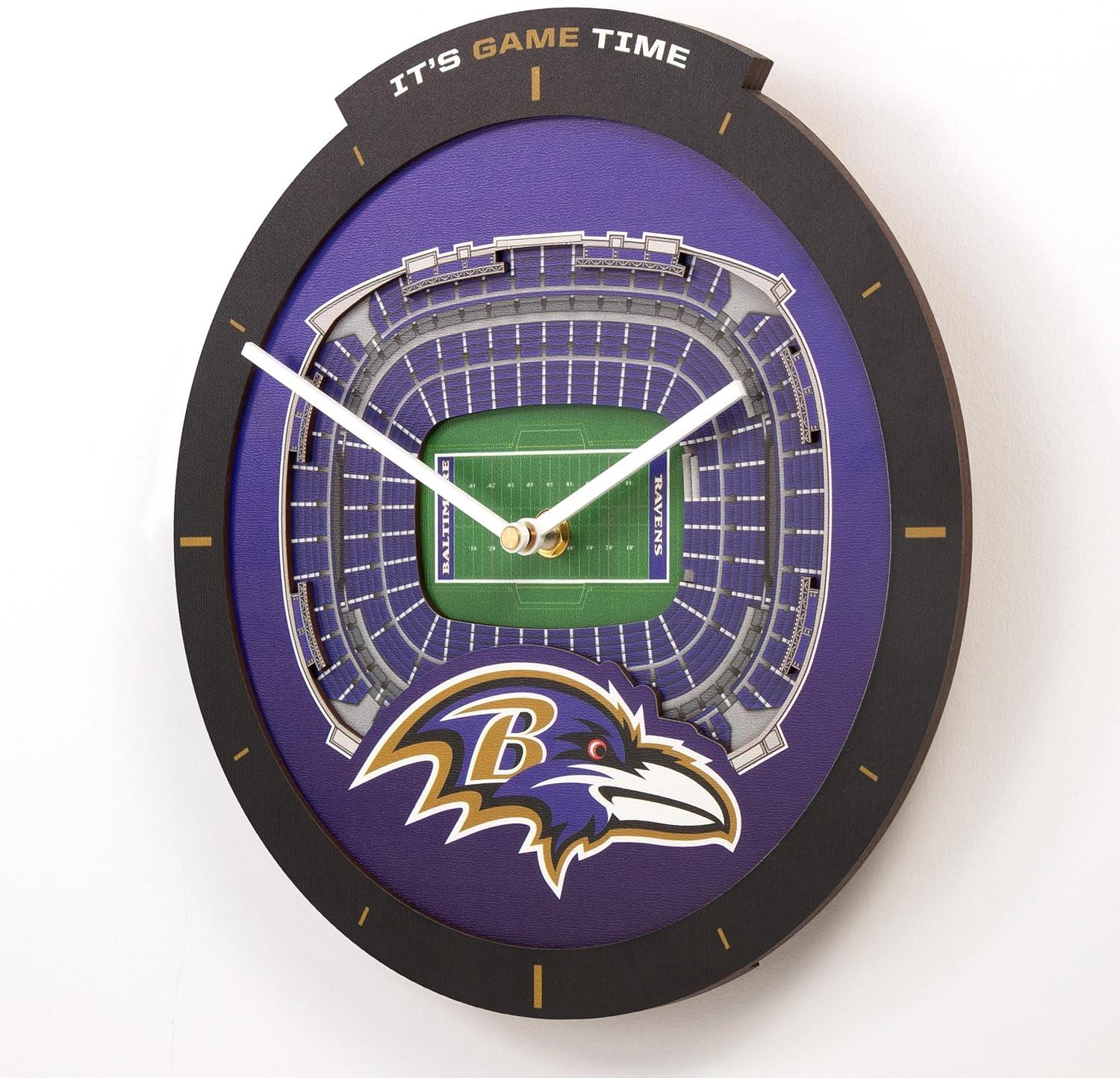 image:imageYouTheFan NFL Atlanta Falcons 3D StadiumView ClockBaltimore Ravens