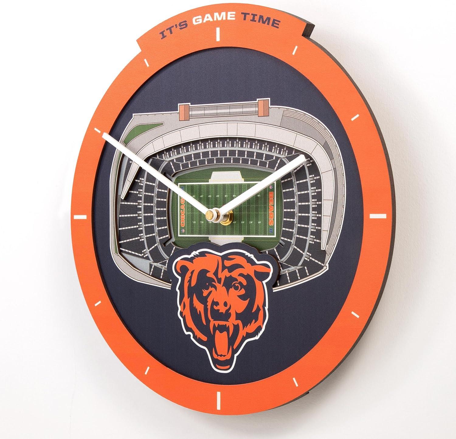 image:imageYouTheFan NFL Atlanta Falcons 3D StadiumView ClockChicago Bears