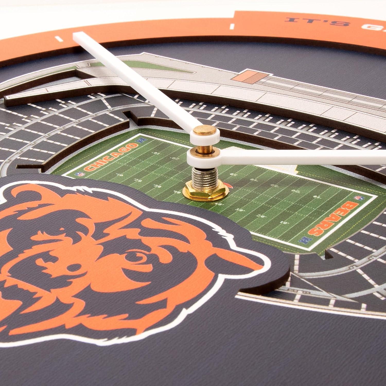 image:imageYouTheFan NFL Atlanta Falcons 3D StadiumView ClockChicago Bears