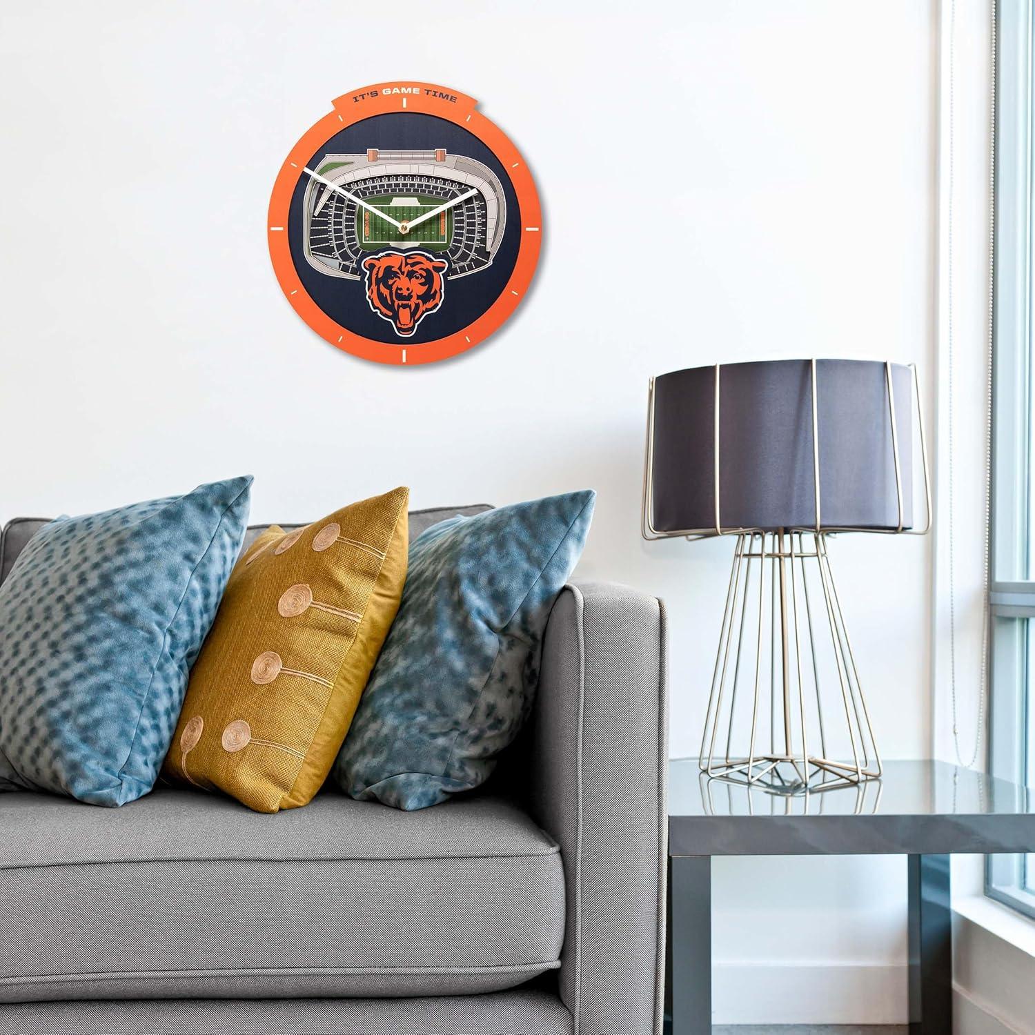 image:imageYouTheFan NFL Atlanta Falcons 3D StadiumView ClockChicago Bears