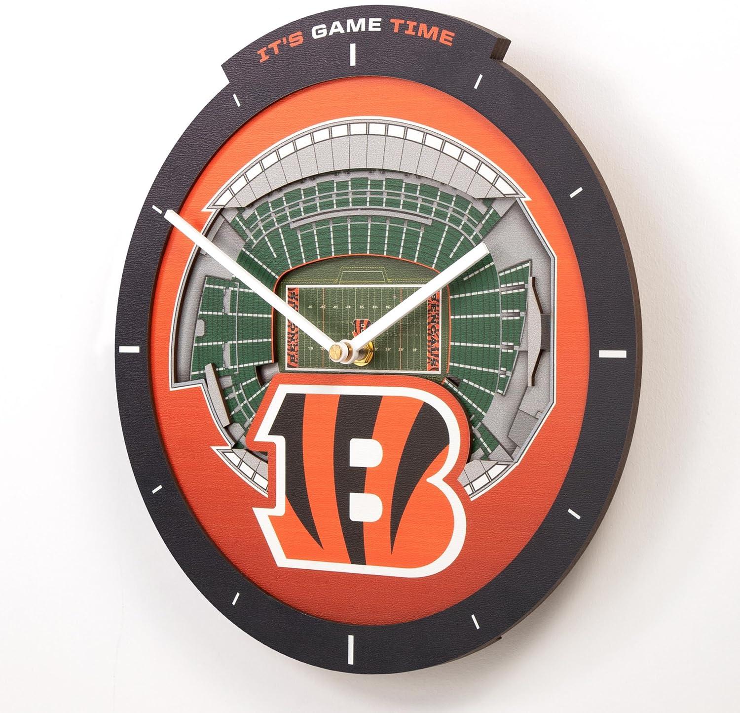 image:imageYouTheFan NFL Atlanta Falcons 3D StadiumView ClockCincinnati Bengals