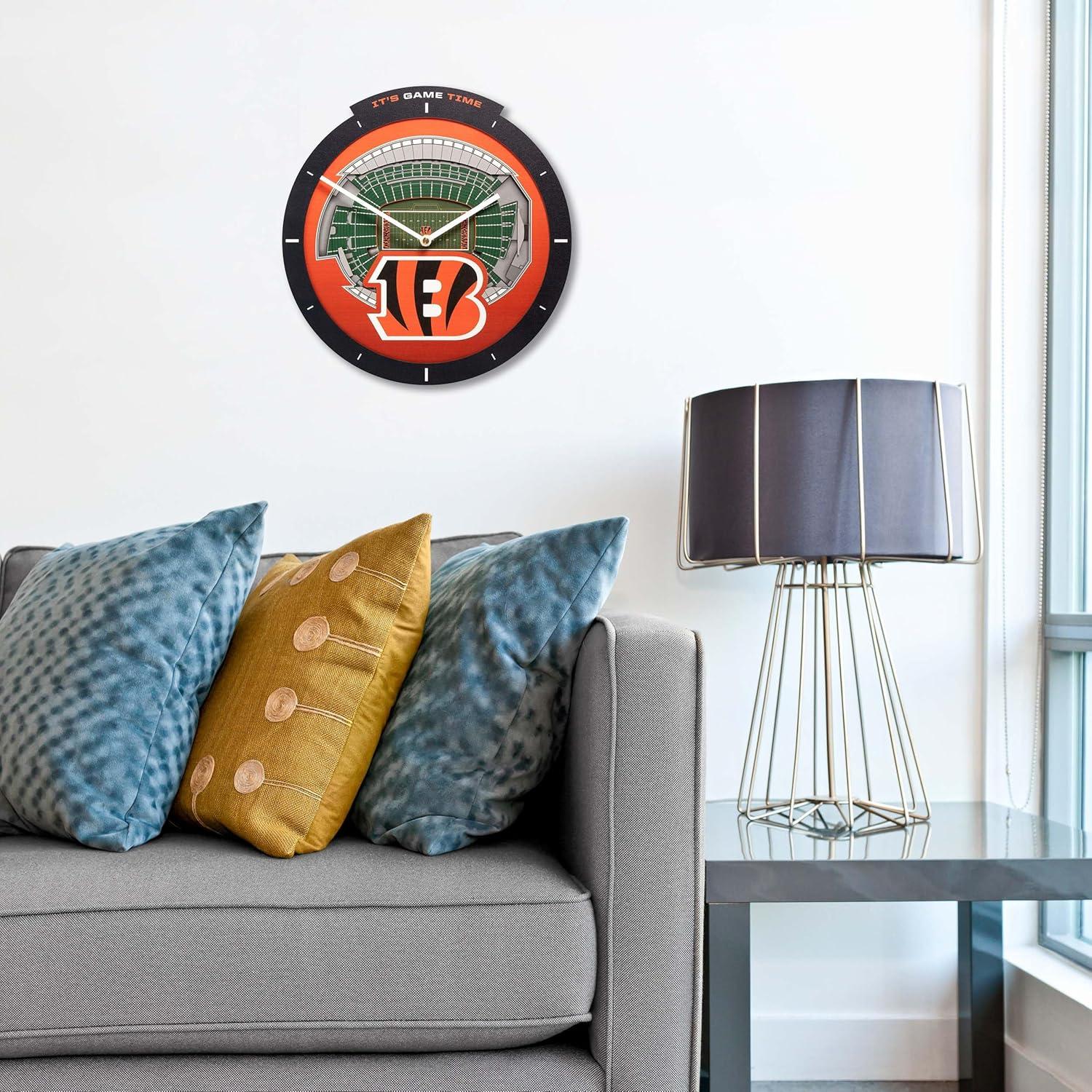 image:imageYouTheFan NFL Atlanta Falcons 3D StadiumView ClockCincinnati Bengals
