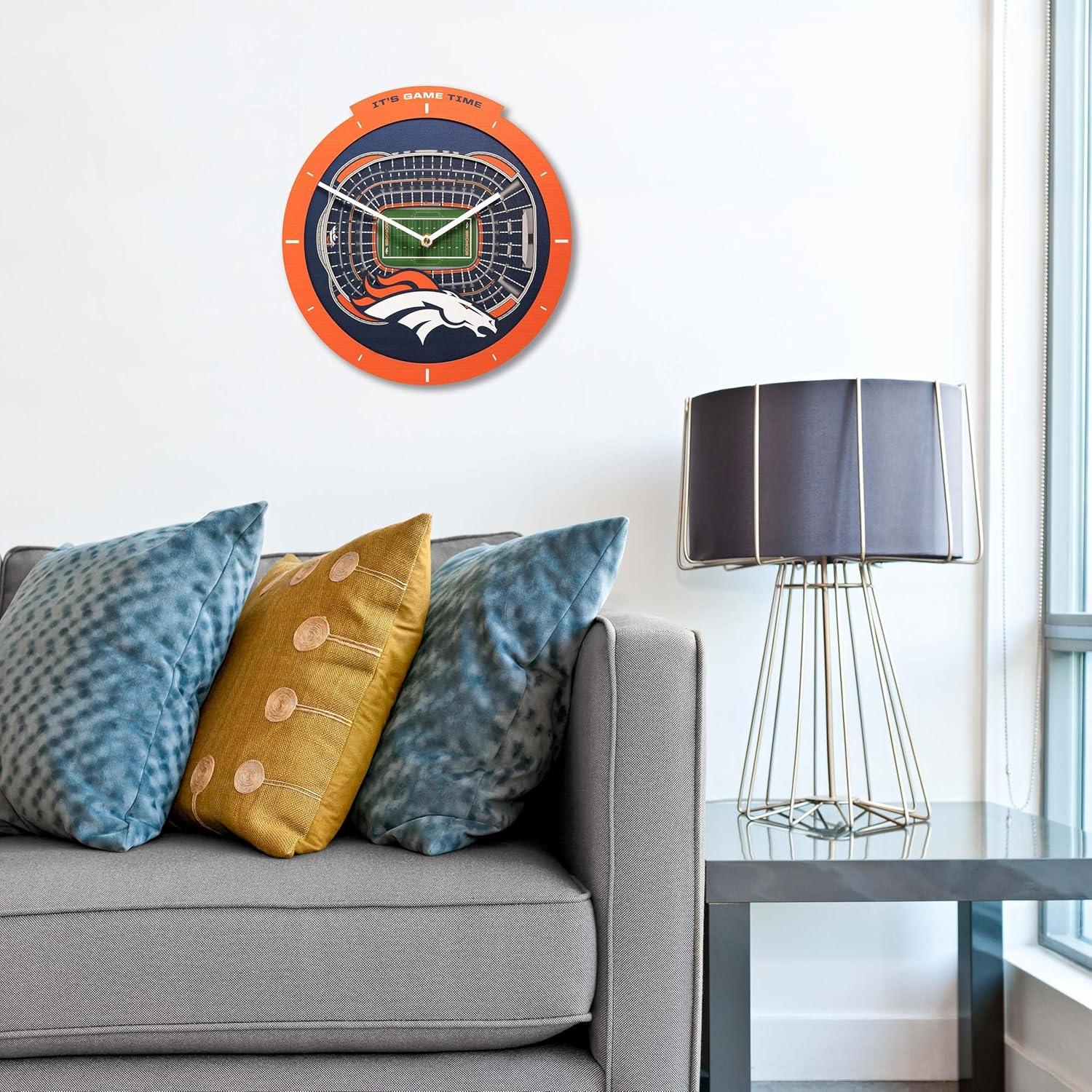 image:imageYouTheFan NFL Atlanta Falcons 3D StadiumView ClockDenver Broncos