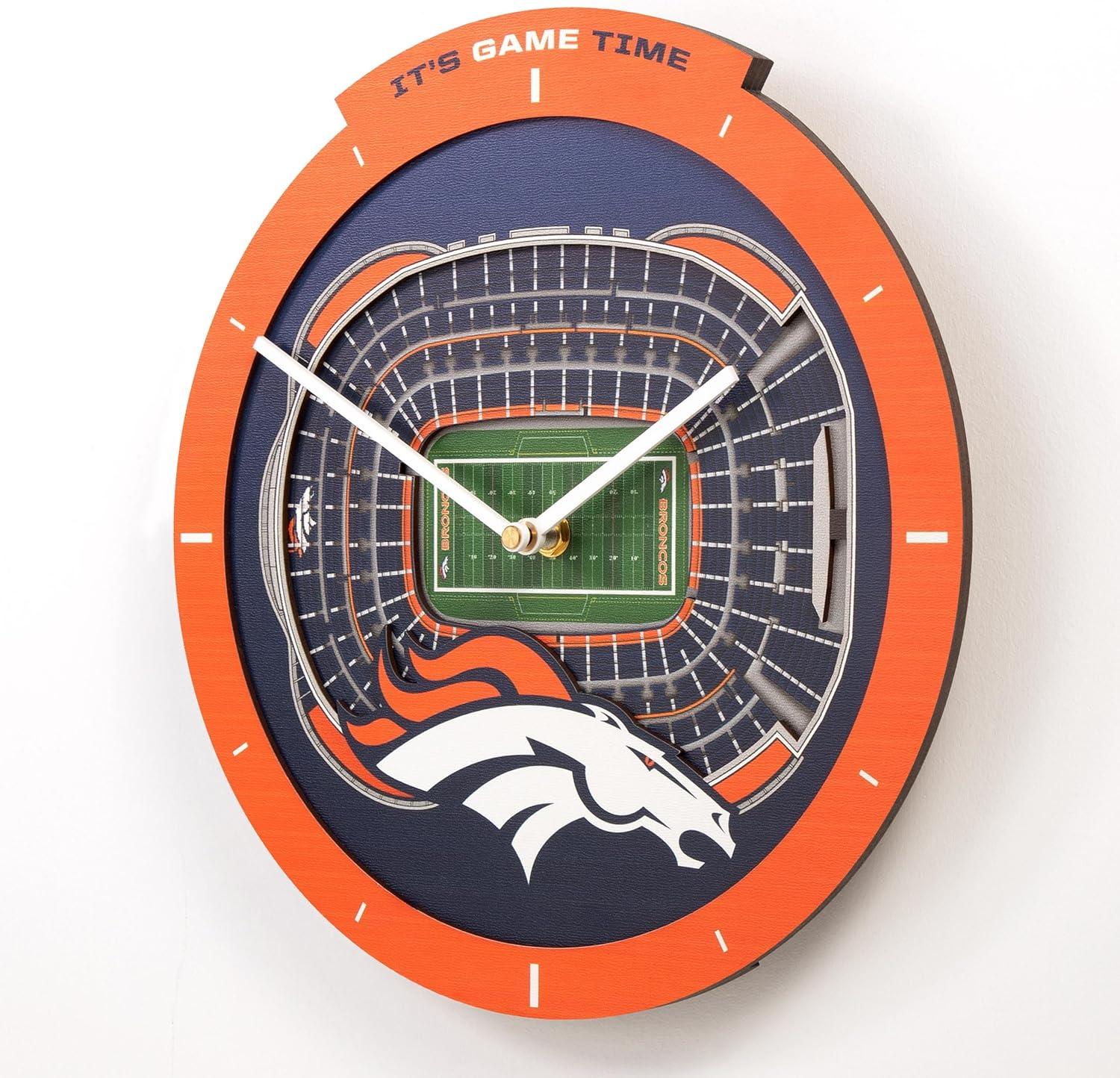image:imageYouTheFan NFL Atlanta Falcons 3D StadiumView ClockDenver Broncos