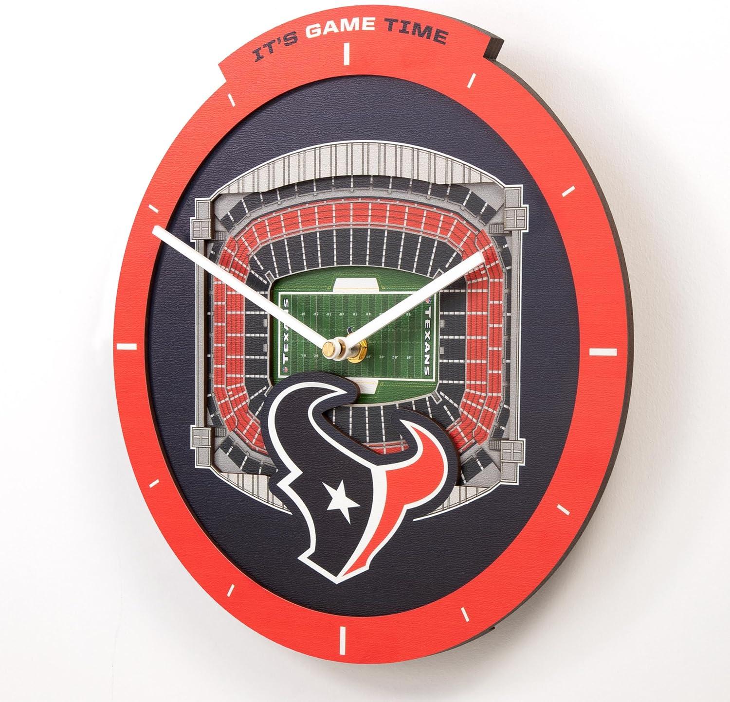 image:imageYouTheFan NFL Atlanta Falcons 3D StadiumView ClockHouston Texans
