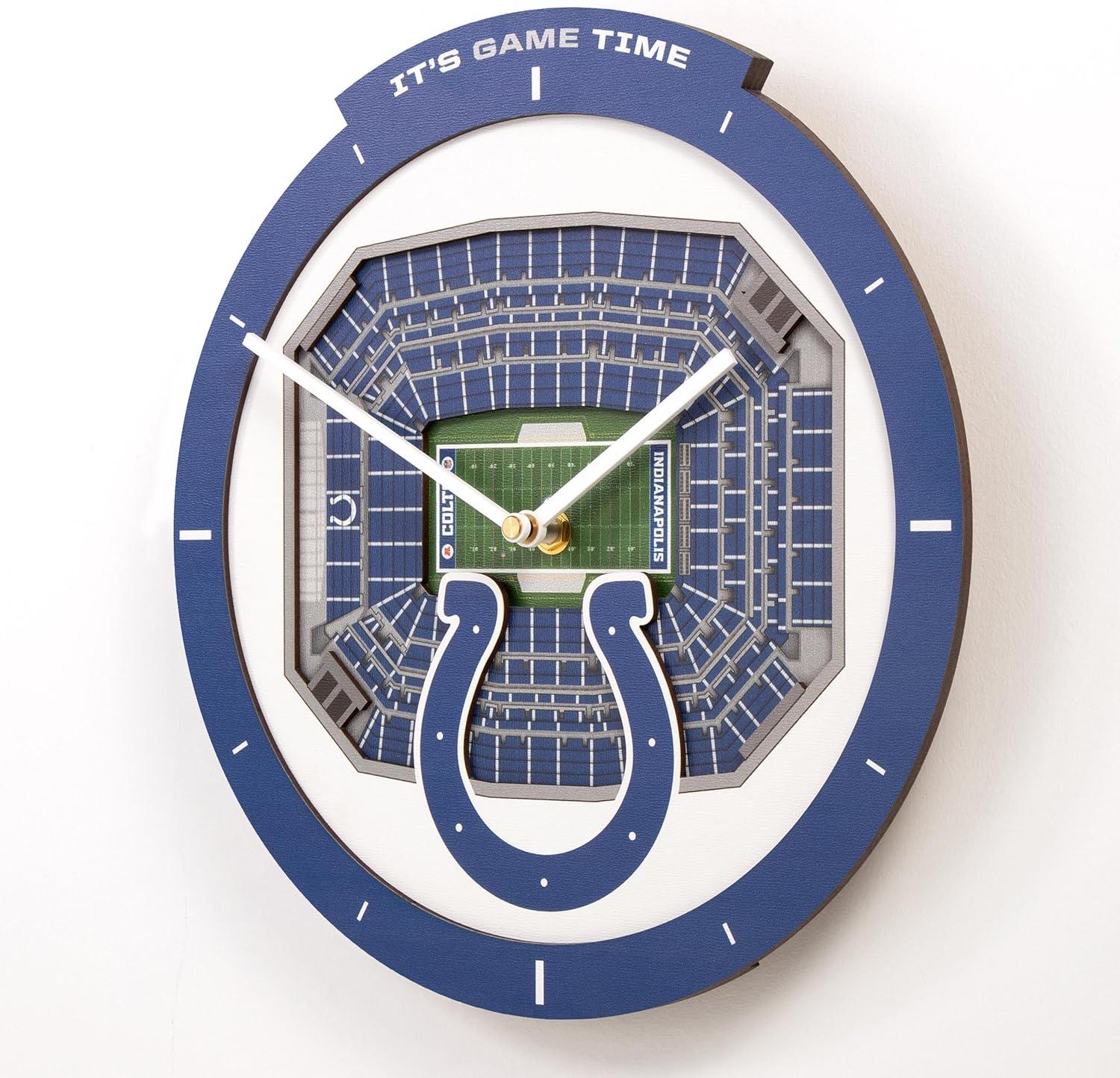 image:imageYouTheFan NFL Atlanta Falcons 3D StadiumView ClockIndianapolis Colts