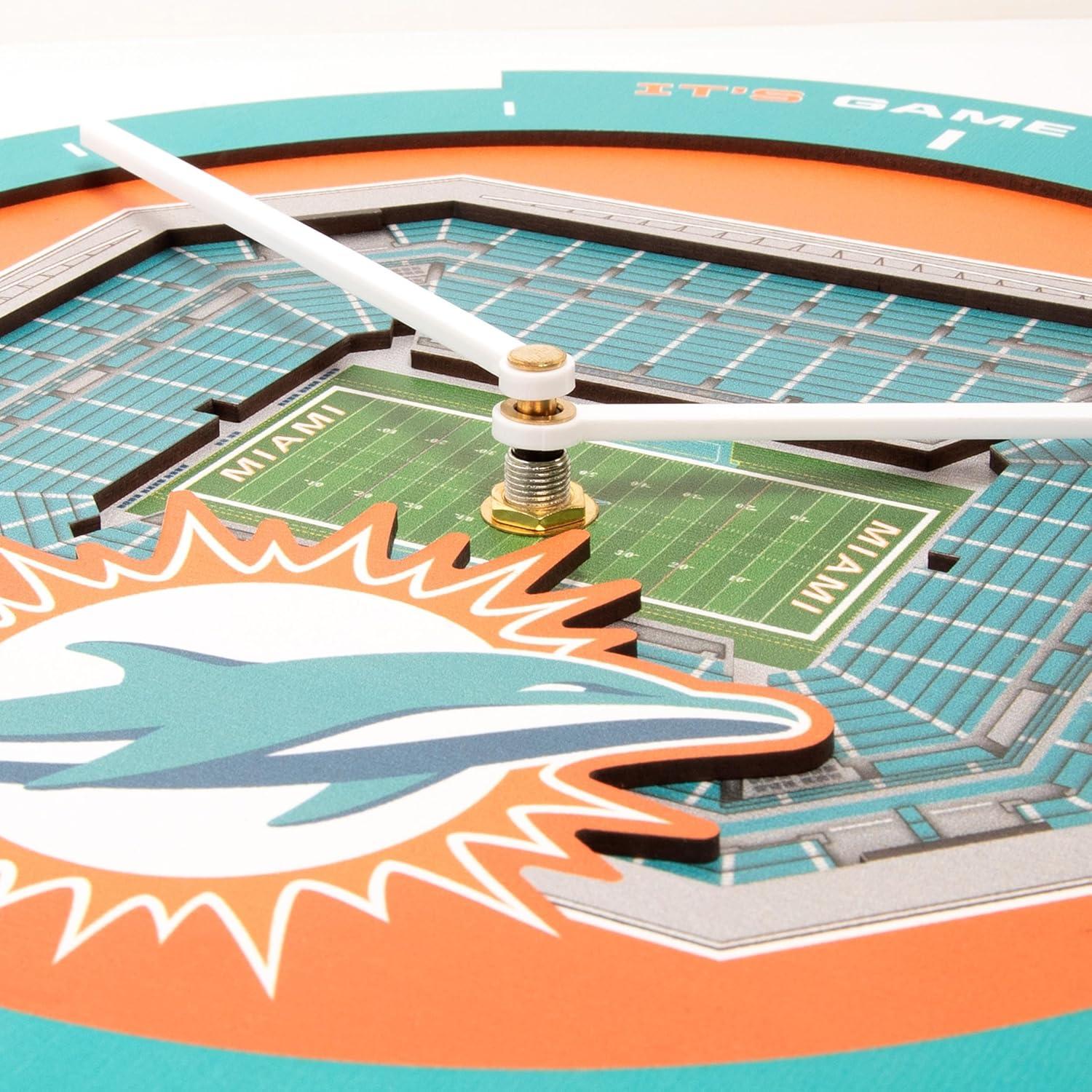 image:imageYouTheFan NFL Atlanta Falcons 3D StadiumView ClockMiami Dolphins