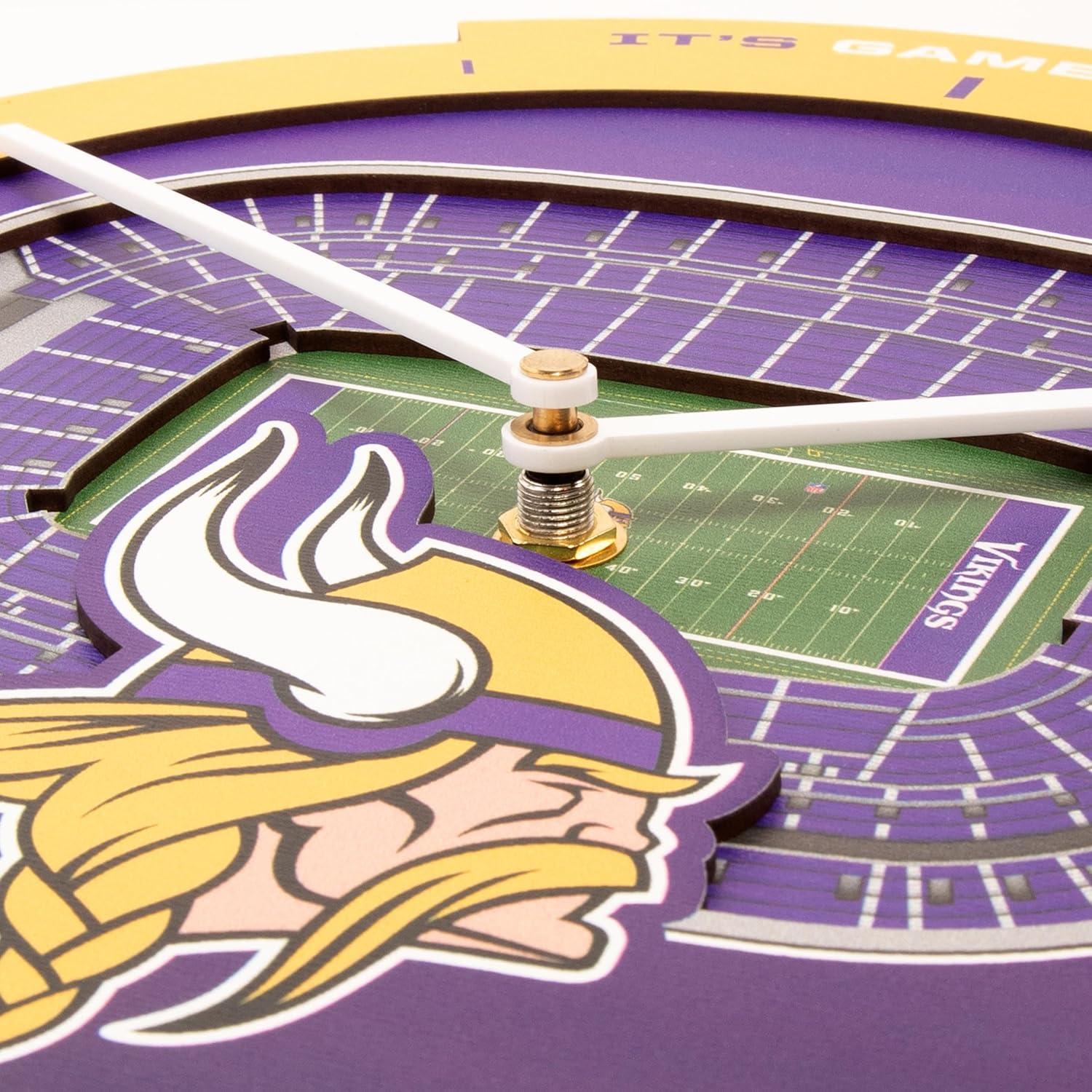 image:imageYouTheFan NFL Atlanta Falcons 3D StadiumView ClockMinnesota Vikings