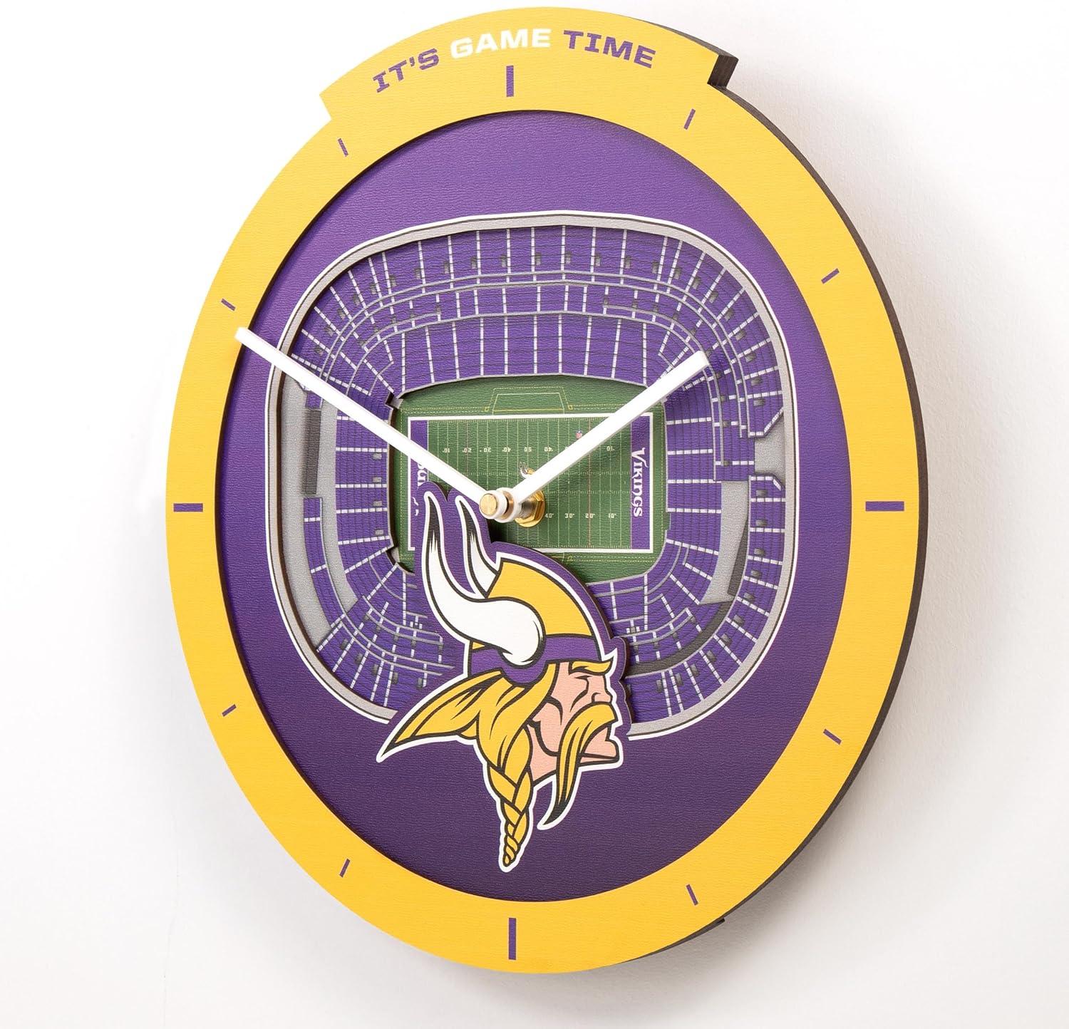 image:imageYouTheFan NFL Atlanta Falcons 3D StadiumView ClockMinnesota Vikings