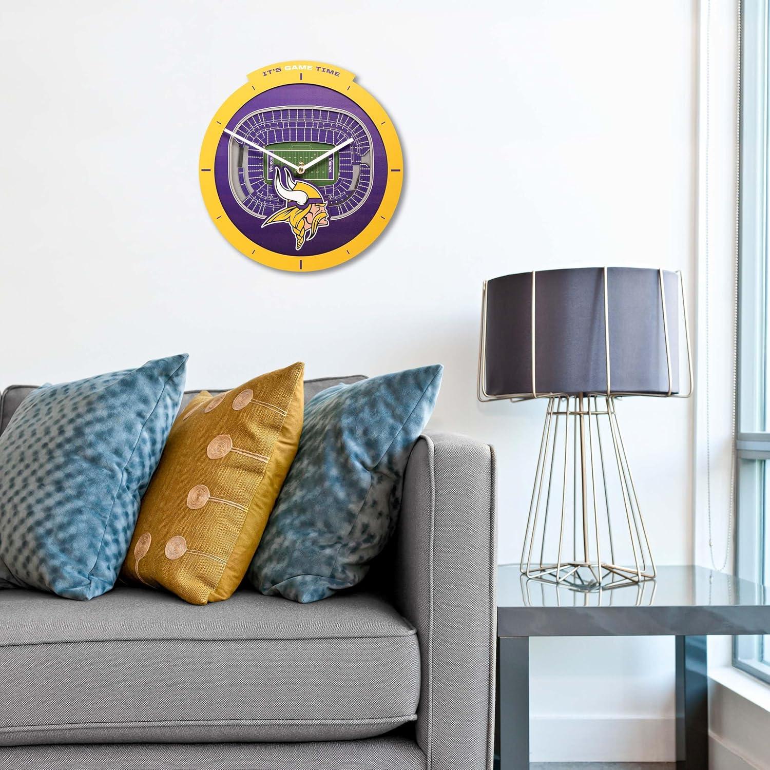 image:imageYouTheFan NFL Atlanta Falcons 3D StadiumView ClockMinnesota Vikings