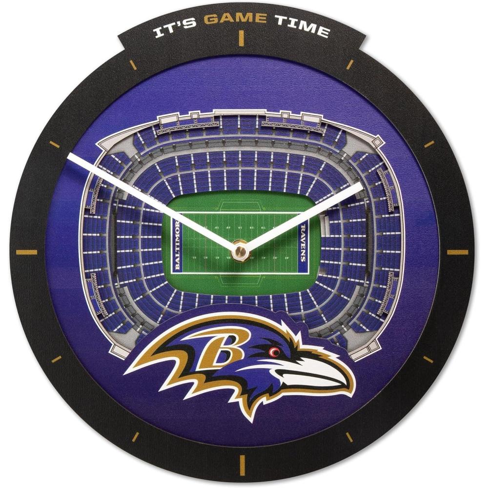 image:imageYouTheFan NFL Atlanta Falcons 3D StadiumView ClockBaltimore Ravens
