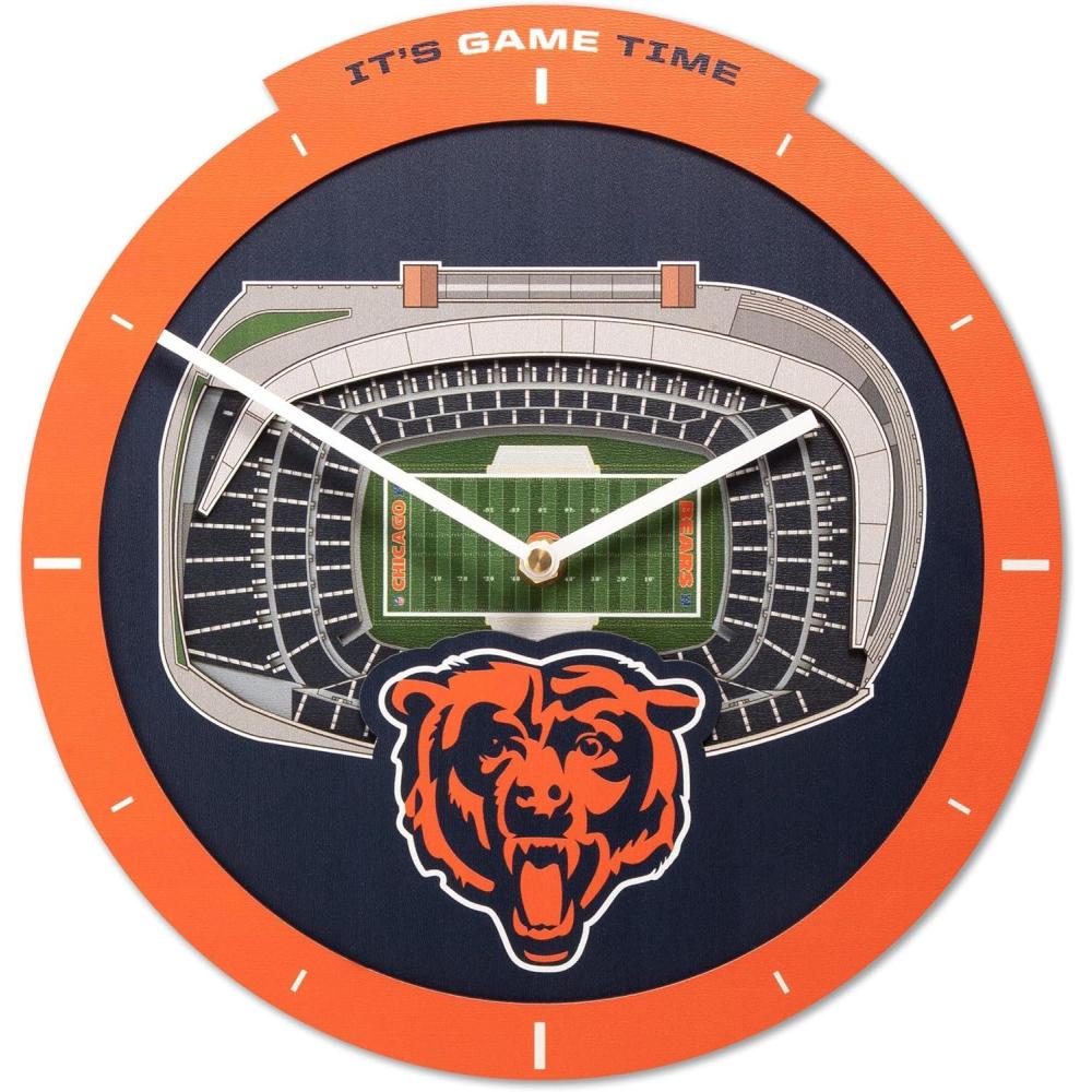 image:imageYouTheFan NFL Atlanta Falcons 3D StadiumView ClockChicago Bears