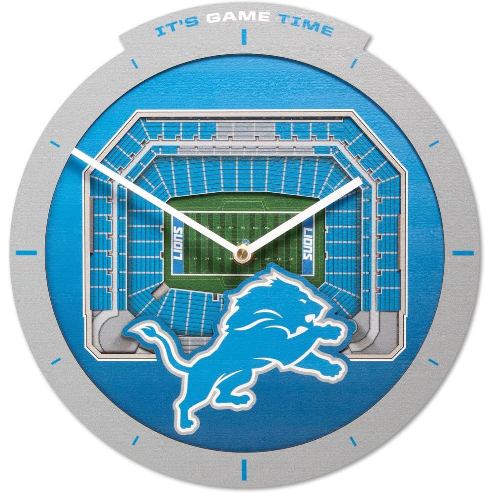 image:imageYouTheFan NFL Atlanta Falcons 3D StadiumView ClockDetroit Lions
