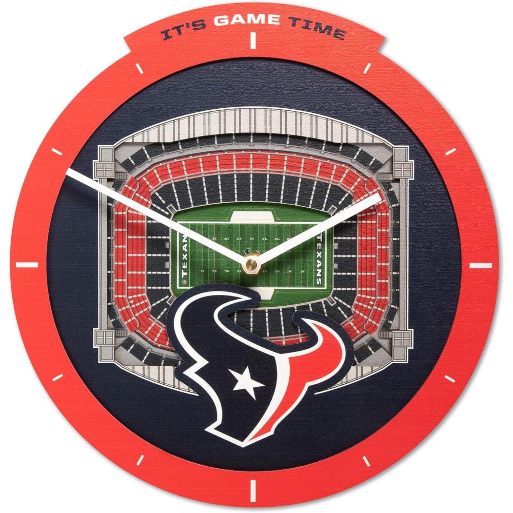 image:imageYouTheFan NFL Atlanta Falcons 3D StadiumView ClockHouston Texans