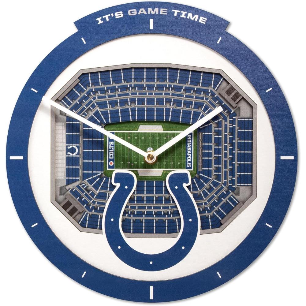 image:imageYouTheFan NFL Atlanta Falcons 3D StadiumView ClockIndianapolis Colts