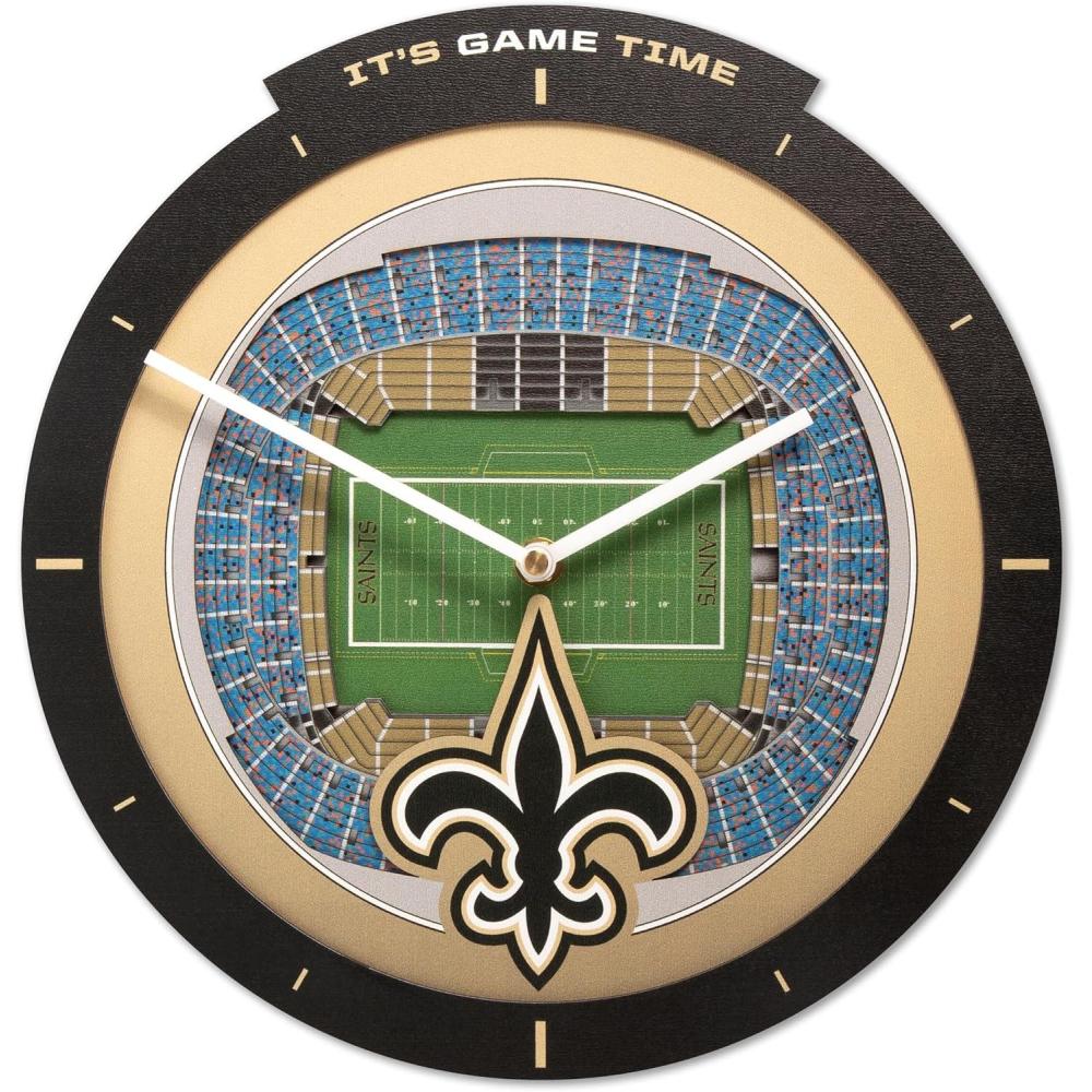 image:imageYouTheFan NFL Atlanta Falcons 3D StadiumView ClockNew Orleans Saints