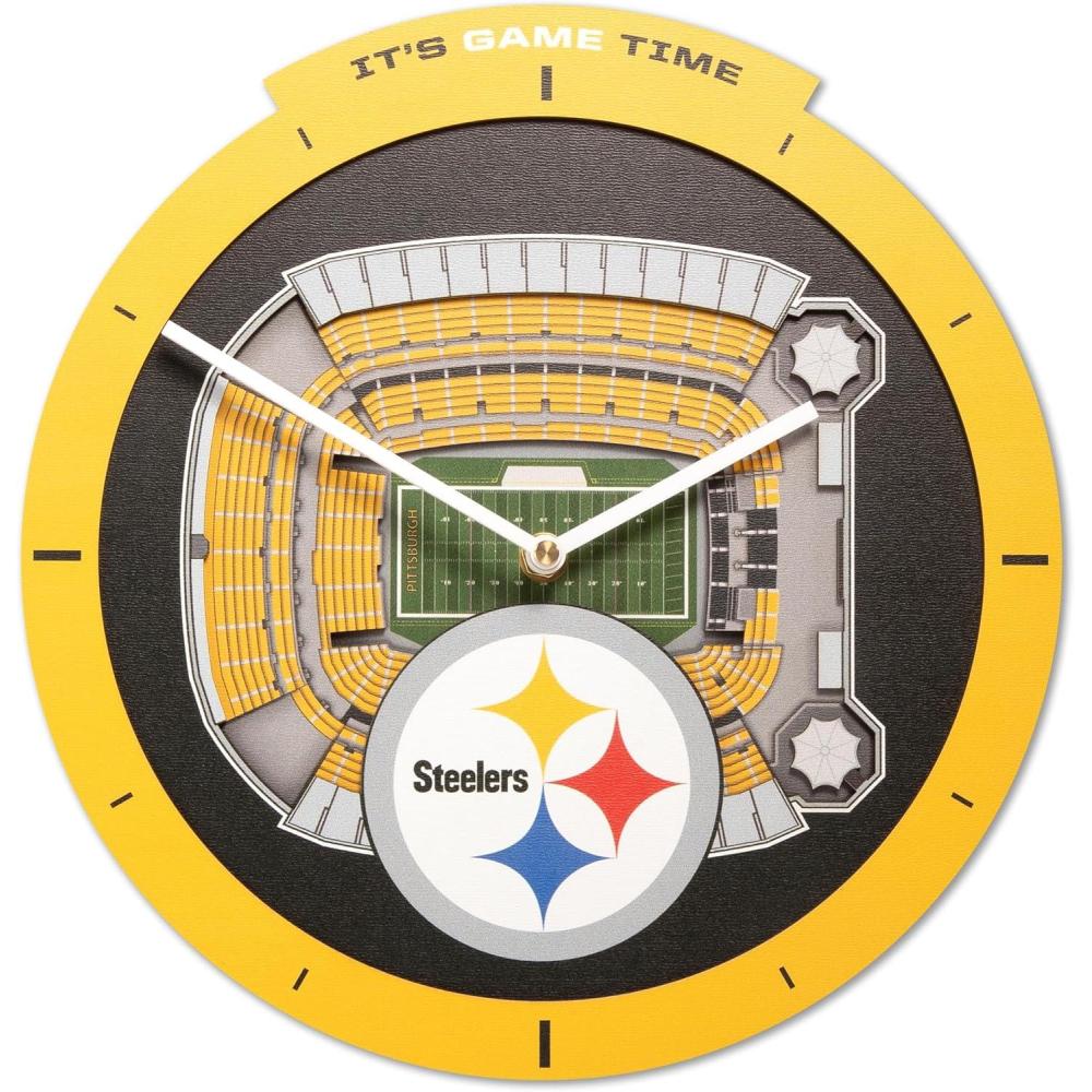 image:imageYouTheFan NFL Atlanta Falcons 3D StadiumView ClockPittsburgh Steelers