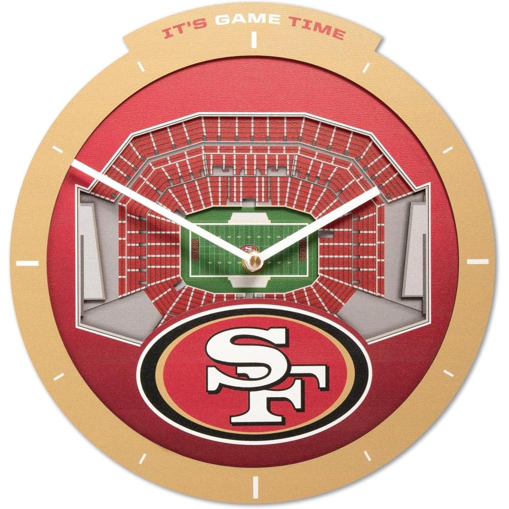 image:imageYouTheFan NFL Atlanta Falcons 3D StadiumView ClockSan Francisco 49ers