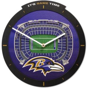 YouTheFan NFL Atlanta Falcons 3D StadiumView Clock(Baltimore Ravens)