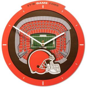 YouTheFan NFL Atlanta Falcons 3D StadiumView Clock(Cleveland Browns)