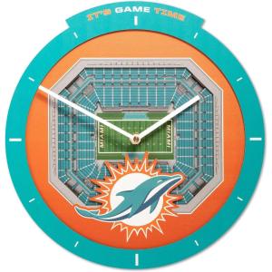YouTheFan NFL Atlanta Falcons 3D StadiumView Clock(Miami Dolphins)