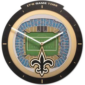 YouTheFan NFL Atlanta Falcons 3D StadiumView Clock(New Orleans Saints)