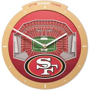 YouTheFan NFL Atlanta Falcons 3D StadiumView Clock(San Francisco 49ers)