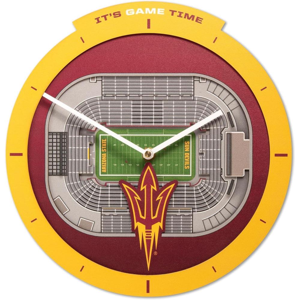 image:imageYouTheFan NCAA Arizona State Sun Devils 3D StadiumView ClockArizona State Sun Devils