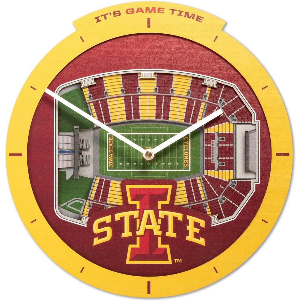 image:imageYouTheFan NCAA Arizona State Sun Devils 3D StadiumView ClockIowa State Cyclones