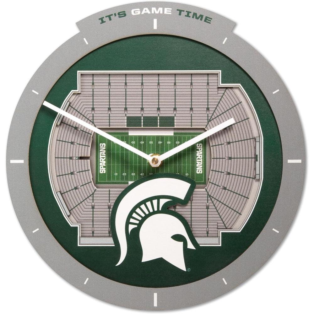 image:imageYouTheFan NCAA Arizona State Sun Devils 3D StadiumView ClockMichigan State Spartans