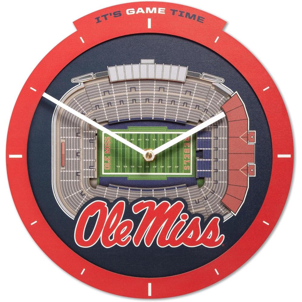 image:imageYouTheFan NCAA Arizona State Sun Devils 3D StadiumView ClockMississippi Rebels