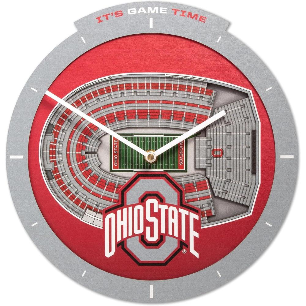 image:imageYouTheFan NCAA Arizona State Sun Devils 3D StadiumView ClockOhio State Buckeyes