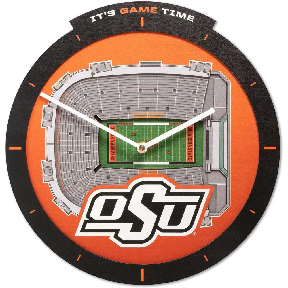 image:imageYouTheFan NCAA Arizona State Sun Devils 3D StadiumView ClockOklahoma State Cowboys