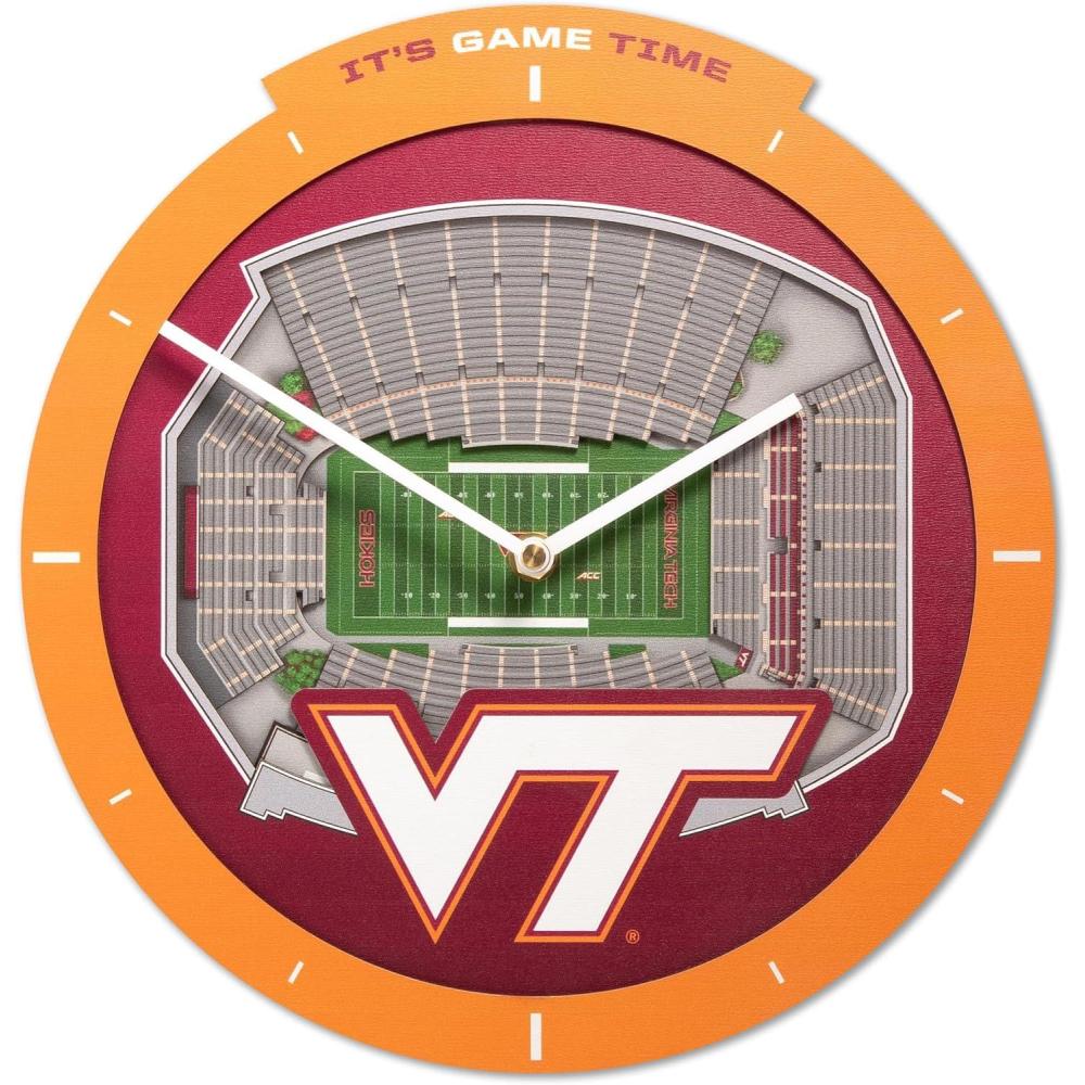 image:imageYouTheFan NCAA Arizona State Sun Devils 3D StadiumView ClockVirginia Tech Hokies