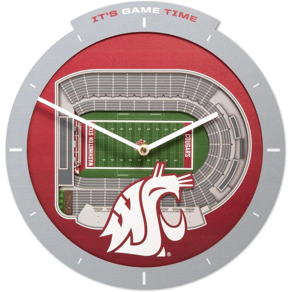 image:imageYouTheFan NCAA Arizona State Sun Devils 3D StadiumView ClockWashington State Cougars