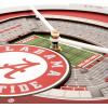YouTheFan NCAA Arizona State Sun Devils 3D StadiumView Clock(Alabama Crimson Tide)