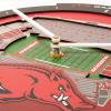 YouTheFan NCAA Arizona State Sun Devils 3D StadiumView Clock(Arkansas Razorbacks)