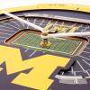 YouTheFan NCAA Arizona State Sun Devils 3D StadiumView Clock(Michigan Wolverines)
