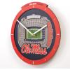 YouTheFan NCAA Arizona State Sun Devils 3D StadiumView Clock(Mississippi Rebels)